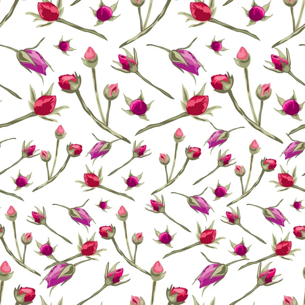 Bloemen naadloos patroon — Stockvector