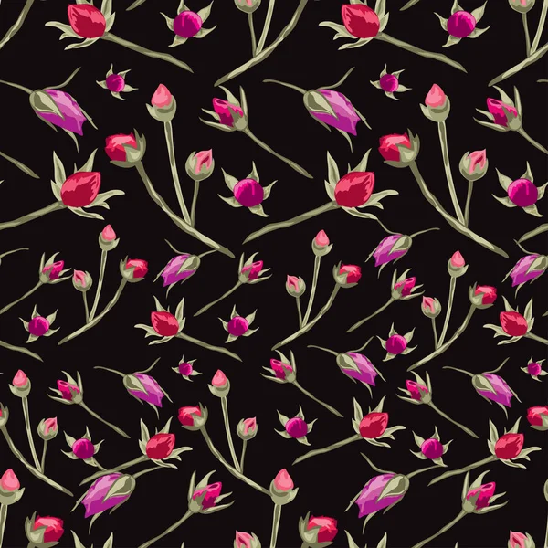 Motif floral sans couture — Image vectorielle