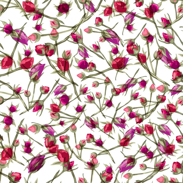 Bloemen naadloos patroon — Stockvector