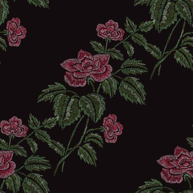 Nakış çiçek seamless modeli