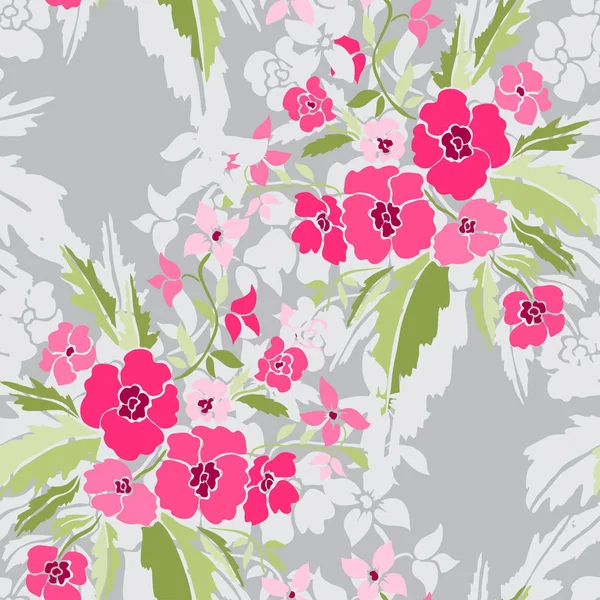 Motif floral sans couture — Image vectorielle