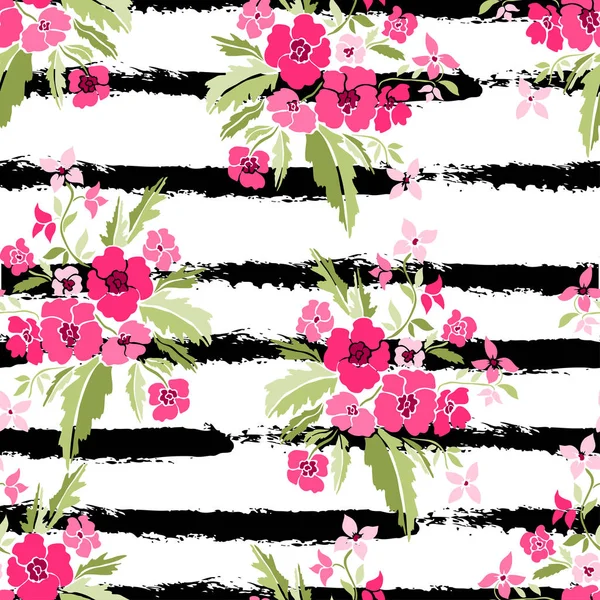 Motif floral sans couture — Image vectorielle