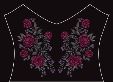 Nakış çiçek buketi