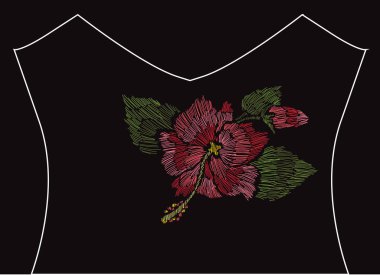 Nakış çiçek buketi