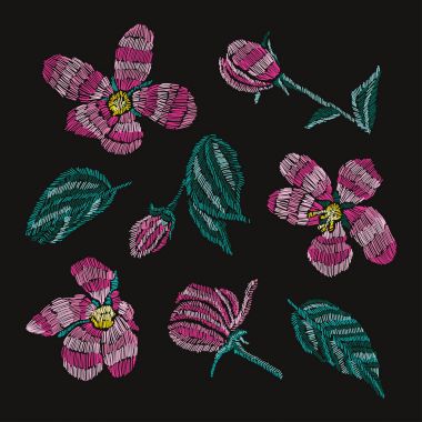 Dekoratif kiraz çiçeği seti