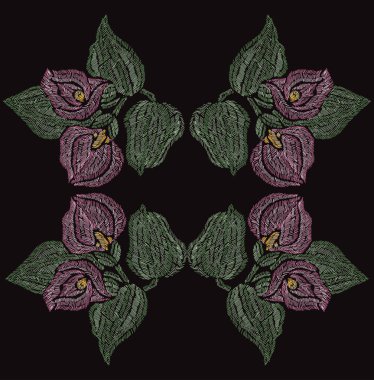 Nakış çiçek dekorasyon