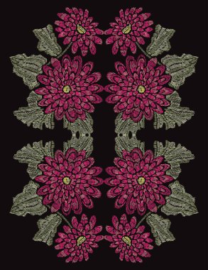 Nakış çiçek dekorasyon