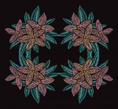 Nakış çiçek dekorasyon