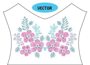 Nakış çiçek buketi