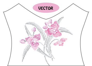 Nakış çiçek buketi