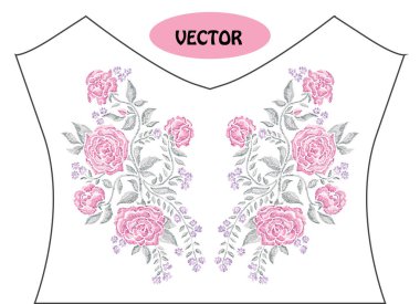 Nakış çiçek buketi