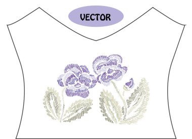 Nakış çiçek buketi