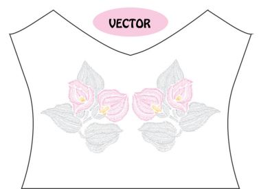 Nakış çiçek buketi