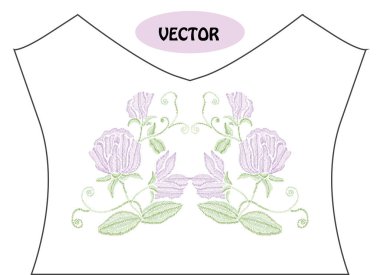 Nakış çiçek buketi