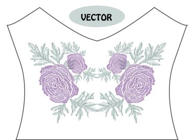 Nakış çiçek buketi