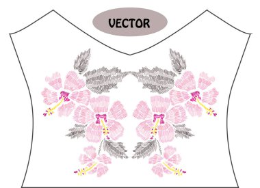 Nakış çiçek buketi