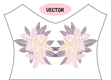 Nakış çiçek buketi