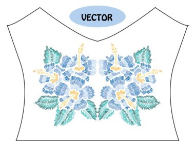 Nakış çiçek buketi