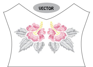 Nakış çiçek buketi