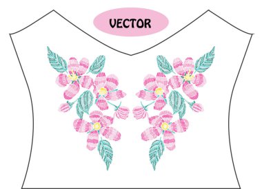 Nakış çiçek buketi