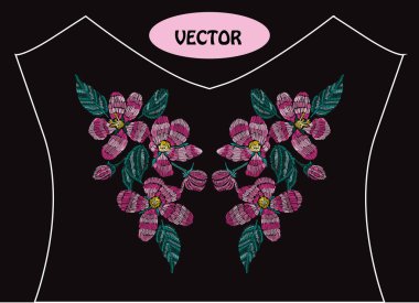 Nakış çiçek buketi