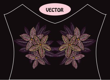 Nakış çiçek buketi