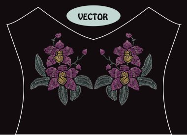 Nakış çiçek buketi