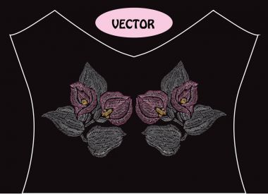 Nakış çiçek buketi