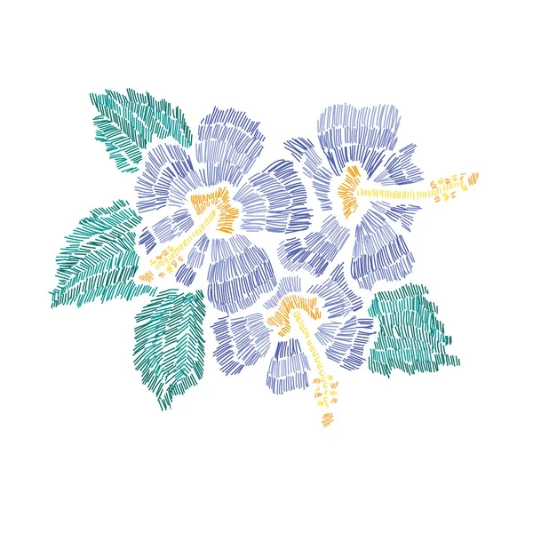 Dekorativer Blumenstrauß — Stockvektor