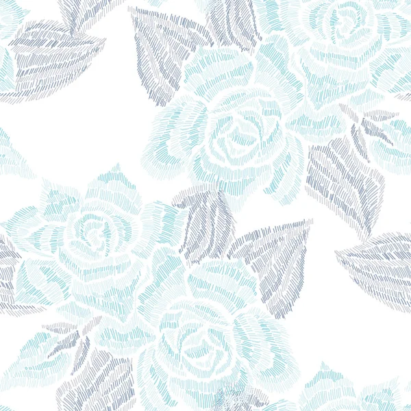 embroidery floral seamless pattern