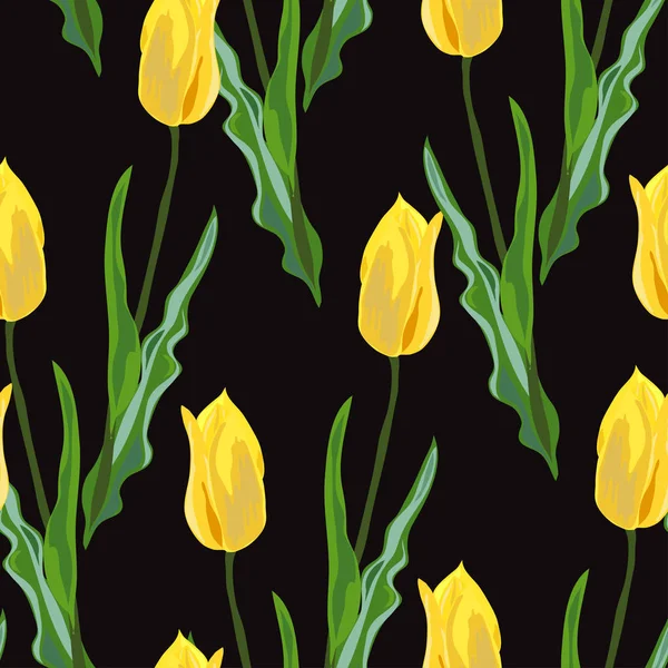 Bloemen naadloos patroon — Stockvector