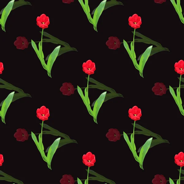 Motif floral sans couture — Image vectorielle