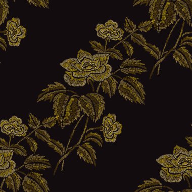 Nakış çiçek seamless modeli