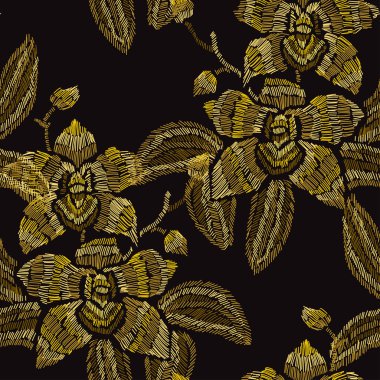 Nakış çiçek seamless modeli