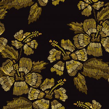 Nakış çiçek seamless modeli