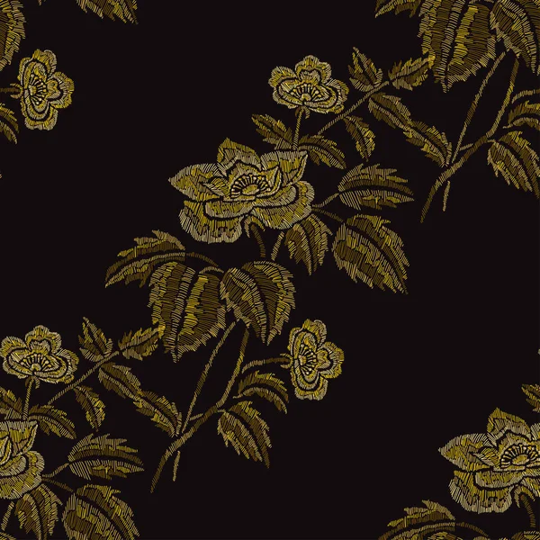 Nakış çiçek seamless modeli