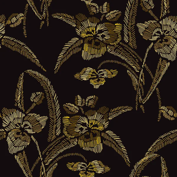 Nakış çiçek seamless modeli