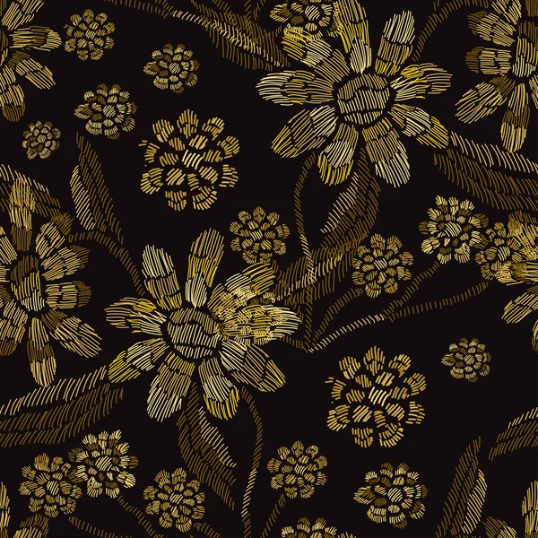 Nakış çiçek seamless modeli