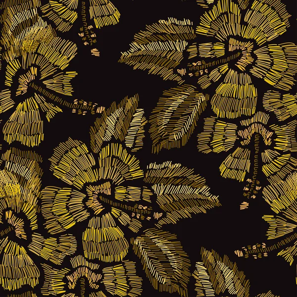 Nakış çiçek seamless modeli