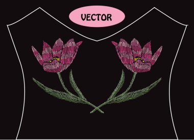 Nakış çiçek buketi