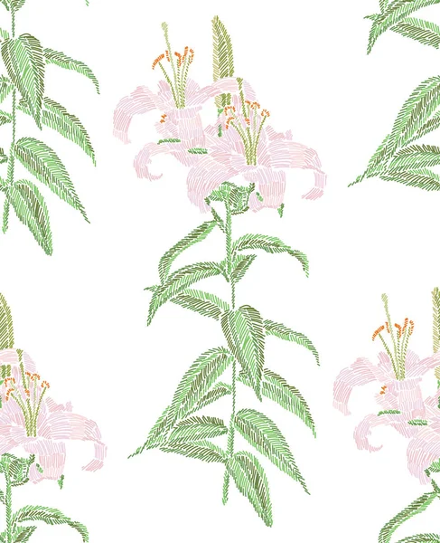 Nakış çiçek seamless modeli