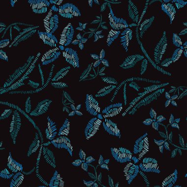 Nakış çiçek seamless modeli