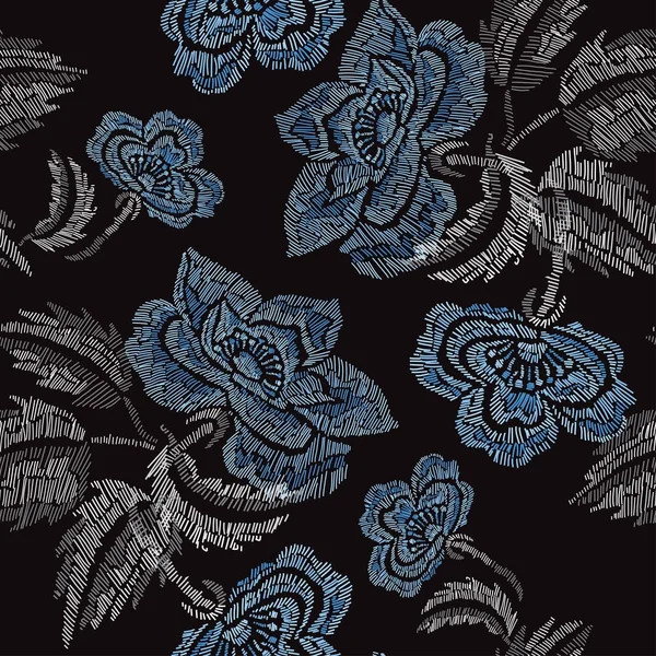 Nakış çiçek seamless modeli