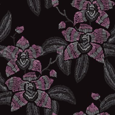 Nakış çiçek seamless modeli