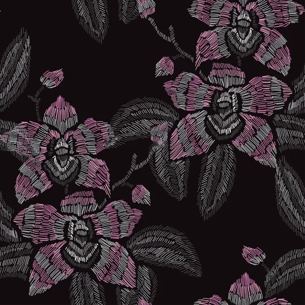 Nakış çiçek seamless modeli