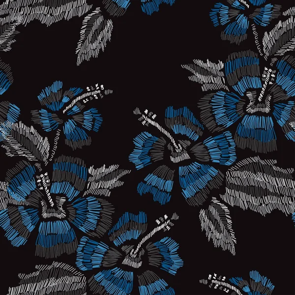 Nakış çiçek seamless modeli