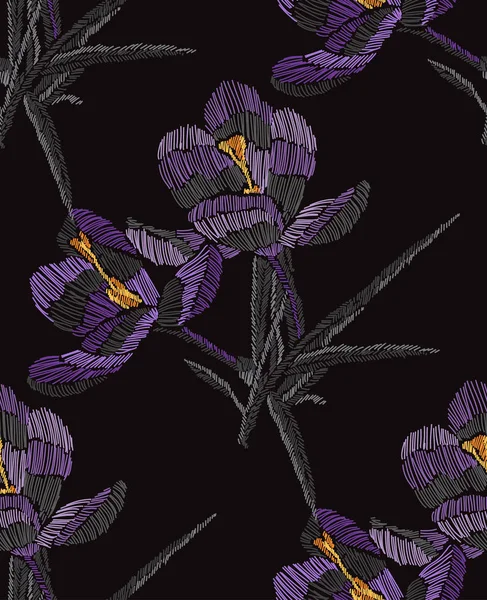 Nakış çiçek seamless modeli