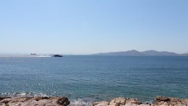 Veduta del Golfo Saronico e del porto del Pireo in Attica, Grecia — Video Stock