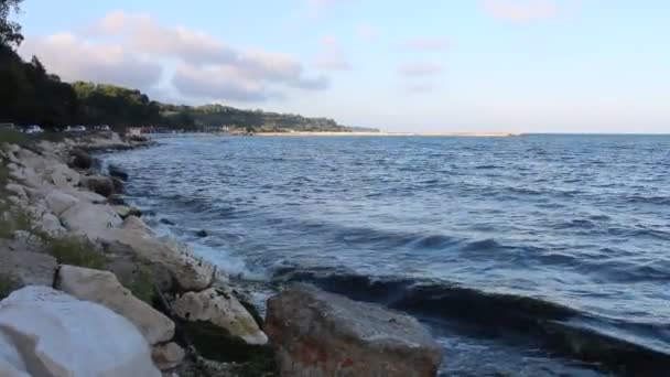 Vista do Mar Negro em Varna, Bulgária — Vídeo de Stock