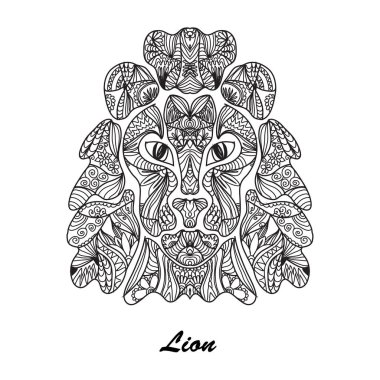 Elle çizilmiş aslan